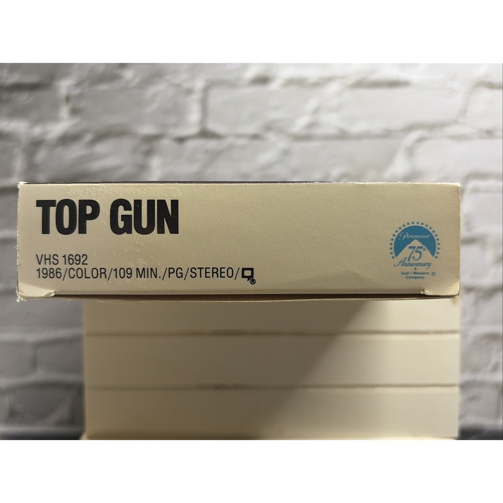 Top Gun VHS 1987 Paramount 75th‎ Anniversary Tom Cruise 1692 Action Movie - Picture 5 of 13